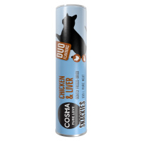 Cosma snackies DUO 2 v 1 - lyofilizované snacky pro kočky - Kuřecí prsa a kuřecí játra 28 g