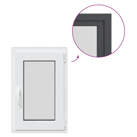 vidaXL Okno do sklepa "RISOR" 50x75 cm otevíravě-sklopné DIN pravé antracitové