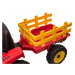 mamido Elektrický traktor s vlečkou T2 červený