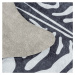 Ayyildiz koberce Kusový koberec Etosha 4111 black (tvar kožešiny) - 100x135 tvar kožešiny cm