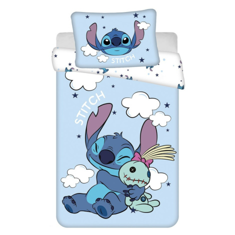 Jerry Fabrics Dětské bavlněné povlečení do postýlky Lilo and Stitch Clouds