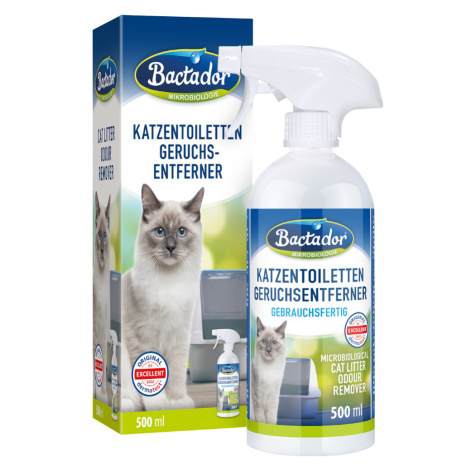 Bactador odstraňovač zápachů pro kočičí toalety - Výhodné balení: 2 x 500 ml