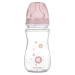 CANPOL 35/217 Antikoliková lahvička se širokým hrdlem Easystart Newborn Baby 240 ml růžové květy