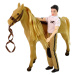 mamido  Figurka jezdce s béžovým koněm