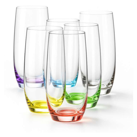 Crystalex Barevné sklenice Club Rainbow 350 ml 6 ks Crystalex-Bohemia Crystal