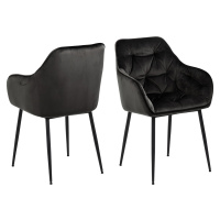 Dkton Designové židle Alarik šedá / hnědá