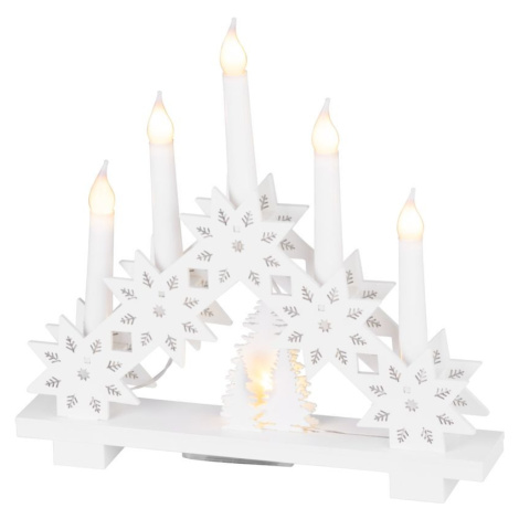 Magic Home Vánoční svícen 6 LED teplá bílá, na baterie, hvězdy