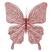 Motýl na klipu červený 20 x 19,5 cm