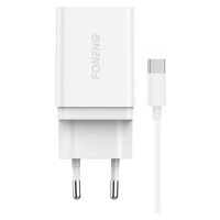 Foneng 1x síťová nabíječka USB K300 + kabel USB na USB-C