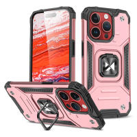 Pancéřové pouzdro s úchytem na prst pro iPhone 15 Pro Max Wozinsky Ring Armor - růžově zlaté