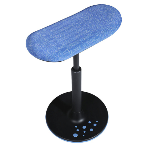 Topstar Balanční stolička SITNESS H, model H2, s oválným sedákem, modrý potah se vzorem, patka m