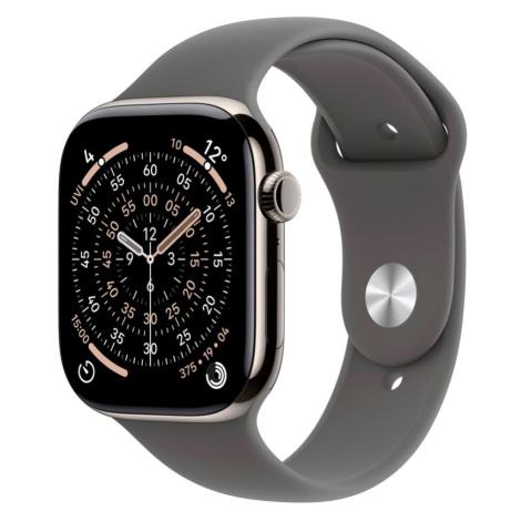 Apple Watch 11 42 mm titan, sportovní řemínek S/M chytré hodinky