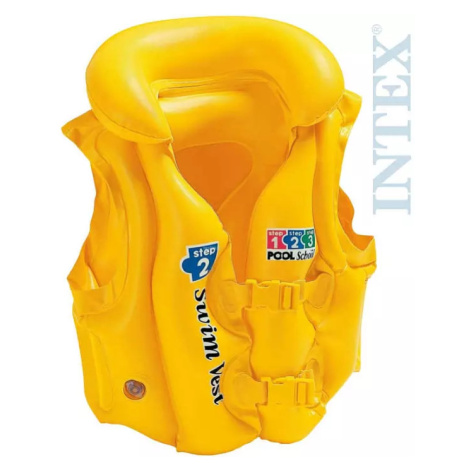 INTEX Vesta dětská s límcem nafukovací žlutá plavací do vody 58660 Bino