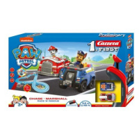 Autodráha Carrera First Paw Patrol/Tlapková Patrola 3,5m plast +2 auta na bat. v krabici 50x30x8