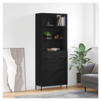 vidaXL Skříň highboard černá 69,5 x 34 x 180 cm kompozitní dřevo