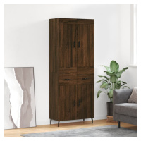 vidaXL Skříň highboard hnědý dub 69,5 x 34 x 180 cm kompozitní dřevo