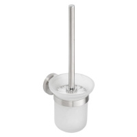 SAPHO X-STEEL WC štětka závěsná, mléčné sklo, nerez mat XS301
