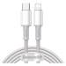 Baseus Kabel USB-C na Lightning Baseus High Density Braided, 20W, PD, 2m (bílý)