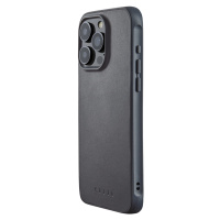 Mujjo Impact Leather pouzdro iPhone 15 Pro Max šedomodrý