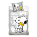 CARBOTEX Dětské povlečení Snoopy a Woodstock, 140 x 200, 70 x 90 cm