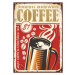 Ilustrace Fresh brewed coffee vintage sign design, lukeruk, 30 × 40 cm