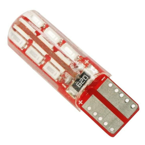 Auto LED žárovka W5W T10 24 SMD 3014 CAN BUS Silikon zelená Interlook