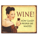 Plechová cedule EPHEMERA - WINE - For Classy People, (40 x 31.5 cm)