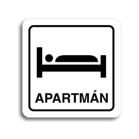 Accept Piktogram "apartmán II" (80 × 80 mm) (bílá tabulka - černý tisk)