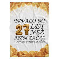 IMPAR Fleecová deka Trvalo mi + věk - 27 let