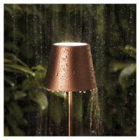 Sigor LED stolní lampa Nuindie aku, kulatá, 38 cm, bronz