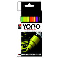 Marabu YONO Sada akrylových popisovačů - neonové barvy 4x 1,5-3 mm Pražská obchodní společnost, 