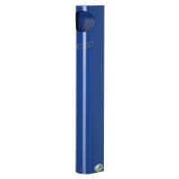 VAR Nástěnný popelník, ocel, 3,5 l, v x š x h 550 x 110 x 74 mm, hořcově modrá