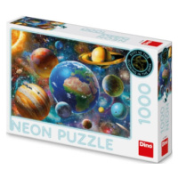 Puzzle 1000 Planety neon