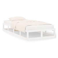 Rám postele bílý 90 × 200 cm masivní dřevo, 820782