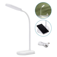 B.V.  - LED Stmívatelná stolní lampa s bezdrátovým nabíjením LED/2,5W/5V bílá