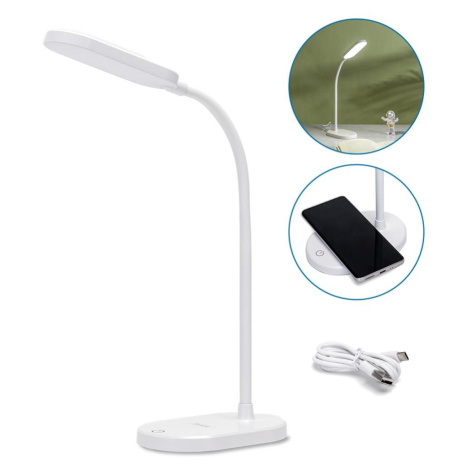 B.V.  - LED Stmívatelná stolní lampa s bezdrátovým nabíjením LED/2,5W/5V bílá
