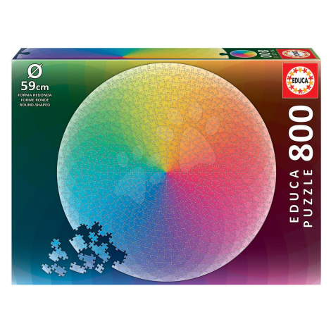 Puzzle Rainbow Round Educa 800 dílků a Fix lepidlo od 11 let