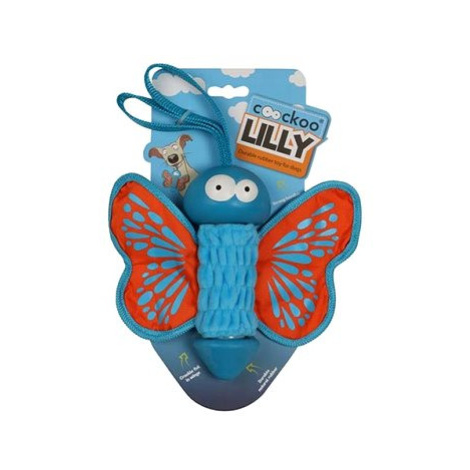 EBI COOCKOO LILLY gumová hračka pro psy 27×20×7,5cm oranžový motýl