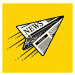 Ilustrace Extra News made from paper airplane, icon, Man_Half-tube, 40 × 40 cm