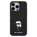 Karl Lagerfeld Fixed Glitter Metal Ikonik iPhone 15 Pro Max černé Černá