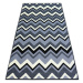 Dywany Lusczow Kusový koberec BCF BASE ZIGZAG 3812 CIKCAK černý/šedý