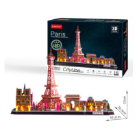 Puzzle 3D Paříž / led - 115 dílků