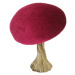 Dekoria Dekorace Velvet Mushroom 10 cm ruby, 9x10 cm