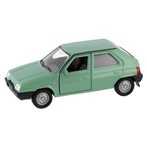 Kovový model 1:34 škoda favorit volný chod, zelená