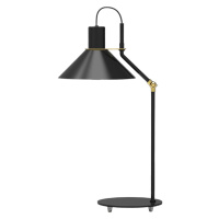 Aluminor Aluminor Zinga stolní lampa, černá, mosazný detail