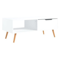 SHUMEE Konferenční stolek bílý 100 × 49,5 × 43 cm dřevotříska, 326786