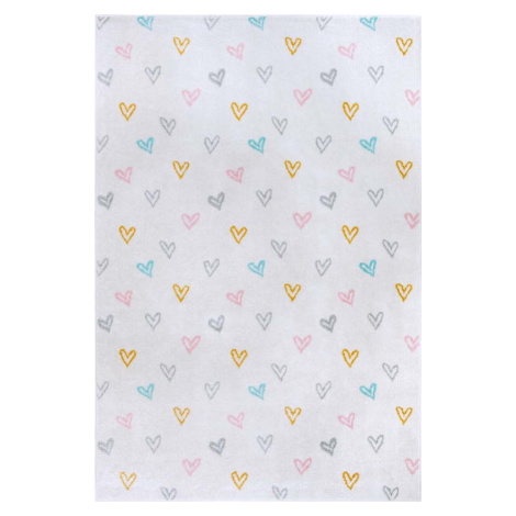 Bílý dětský koberec 160x235 cm Hearts – Hanse Home