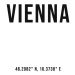 Fototapeta Vienna simple coordinates, (96 x 128 cm)