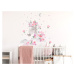 Pastelowe Love Nálepka na zeď - jednorožec s květy barva: béžová