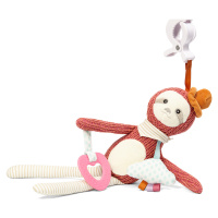 BabyOno BabyOno Závěsná hračka s klipem - Sloth Leon, pudorvá, béžová
